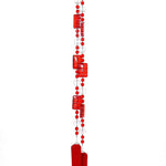 Bright Red Sun Glass Wind Chime