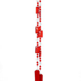 Bright Red Sun Glass Wind Chime