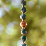Long Suncatcher - Apatite Stone and Copper with Glass Crystal - 27"