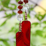 2312 Carnelian Rondelles with copper accents and Phoenix Glass Chime