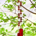2312 Carnelian Rondelles with copper accents and Phoenix Glass Chime