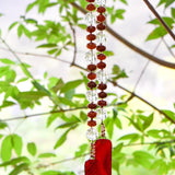 2312 Carnelian Rondelles with copper accents and Phoenix Glass Chime