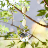 Lemon Chrysoprase Stone Sun Catcher with Sun Crystal - 24"