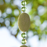 Lemon Chrysoprase Stone Sun Catcher with Sun Crystal - 24"