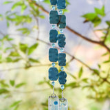 Blue Magnesite Stone Hanging Outdoor Wind Chime - 31"