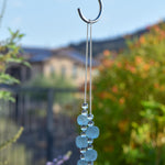 Teal Green Glass Patio Chime with African Krobo Beads - 31"