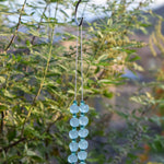 Aqua Green Glass Wind Chime with African Krobo Beads - 31"