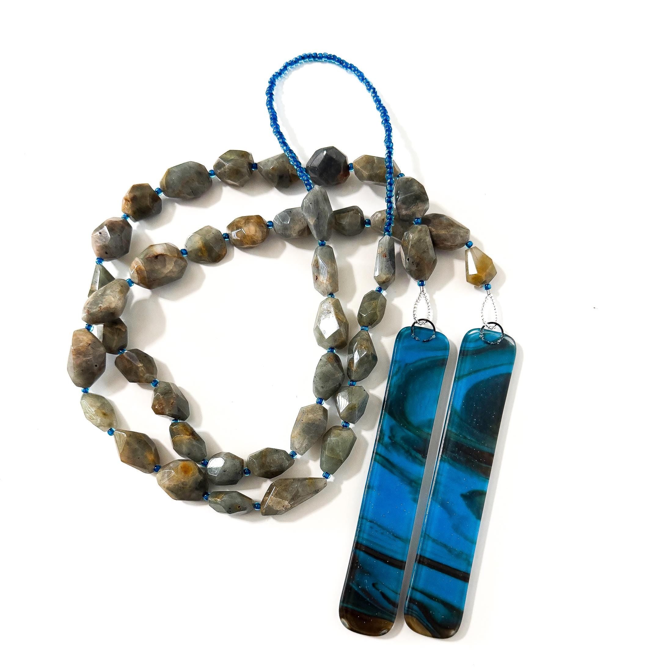 Lodolite Gemstone Outdoor Hanging Decor - 32"