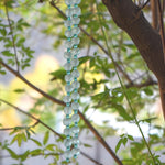 Aqua Green Glass Wind Chime with African Krobo Beads - 31"