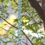 Aqua Green Glass Wind Chime with African Krobo Beads - 31"