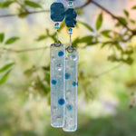 Blue Magnesite Stone Hanging Outdoor Wind Chime - 31"