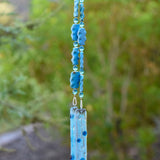 Blue Magnesite Stone Hanging Outdoor Wind Chime - 31"