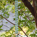 Aqua Green Glass Wind Chime with African Krobo Beads - 31"
