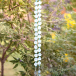 Aqua Green Glass Wind Chime with African Krobo Beads - 31"