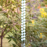 Aqua Green Glass Wind Chime with African Krobo Beads - 31"