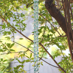 Aqua Green Glass Wind Chime with African Krobo Beads - 31"
