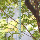 Aqua Green Glass Wind Chime with African Krobo Beads - 31"
