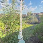 Teal Green Glass Patio Chime with African Krobo Beads - 31"