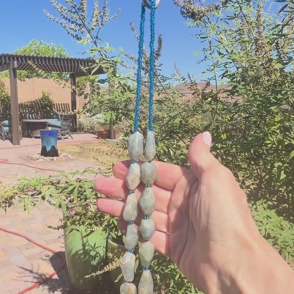 Lodolite Gemstone Outdoor Hanging Decor - 32"