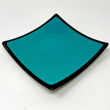 Peacock Green Glass Catchall Dish