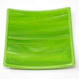 Lime Green Glass Trinket Dish