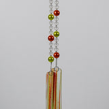 Bright Orange and Lime Green Glass Sun-Catcher Wind Chime for Patio, Porch, Garden or Balcony is a Unique Home Gift