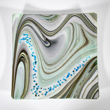 Large 12" Contemporary Fused Glass Tray for Table or Display